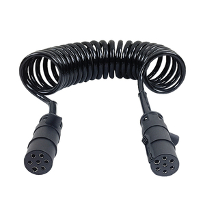 KMCABLE 24V N Type 7P ABS connector TP1210 Trailer truck Spiral wire US standard Coil cable