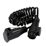 7P-7P connector TP1206 Trailer truck Spiral wire Black Trailer Euro standard 12V N Type Coil cable