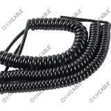 4*0.5mm2 PUR Black Jacket Muilt-core spring power cable Spiral cable coil cable in Cheap price