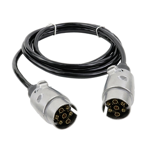 KMCABLE 7P Aluminum Trailer Euro Socket Tow Bar Towing Cable Extension Connector TP1222 Trailer wire