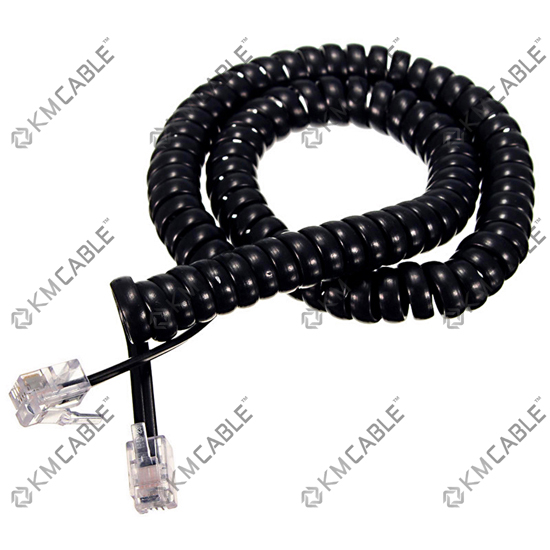 KMCABLE Vandal resistant phone handset landline phone handset spiral