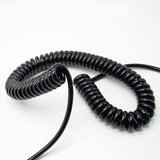 20awg flexible PUR PU PVC jacket 4 core spiral coiled wire cable PUR electronic spiral cables
