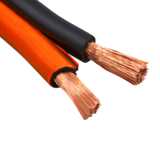 2 conductor copper Orange / Black Jacket Bulk Booster Cable 4 Ga., trailer truck cable & wire