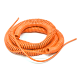 Low Voltage Flexible Retractable orange Spiral Spring Coiled Cable coiled cable spring power cable